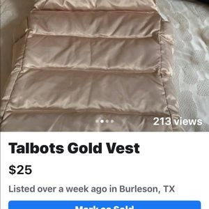 Talbots gold vest